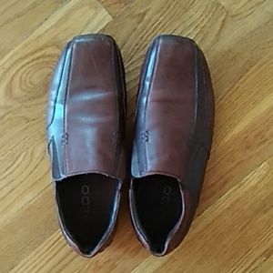 Aldo Men's brown leather slip-on shoes